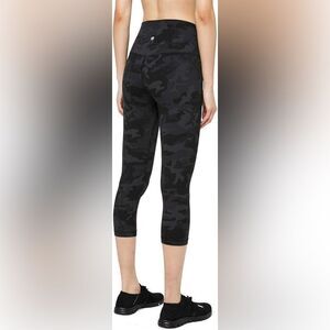 Lululemon Align 22.5" Crop Heritage 365 Camo Deep Coal Yoga Casual Comfy Sz 4